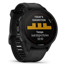 Load image into Gallery viewer, Garmin Forerunner 955 Solar (Black) 2022 GPS Running & Triathlon Smartwatch | Runner’s Bundle with Screen Protectors (x4) & Portable Charger | Race Predictor, Ultra Long Battery, VO2 Max, Heart Rate