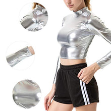 Load image into Gallery viewer, Radish Stars Women's Sexy Crop Tank Tops Sleeveless Longsleeve Club Cami Tube Top Tees Bikinis Silver