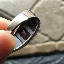 Load image into Gallery viewer, Natural 2ct Pyrope Garnet 925 Sterling Silver Men's Ring Size 7, 7.75, 8, 8.25, 9.75, 10, 10.25, 10.75, 11, 11.25, 11.75, 12, 12.25