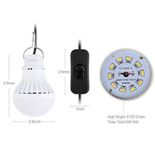 Load image into Gallery viewer, Onite USB LED Camping Light, Outdoor Light with Simple Switch, Also for Garage Warehouse Car Truck Fishing Boat Outdoor Portable LED Bulb, Emergency Light, or Children Bed Lamp, WarmWhite(Pack of 1)