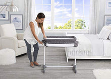 Load image into Gallery viewer, Simmons Kids By The Bed City Sleeper Bassinet - Adjustable Height Portable Crib with Wheels & Airflow Mesh, Grey Tweed