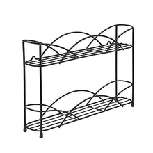 Load image into Gallery viewer, Spectrum Diversified Countertop Rack Cabinet Pantry Organization & Storage, 2-Tier Spice Organizer with Optional Wall Mount, Black
