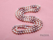 Load image into Gallery viewer, JYX AA + Pearl Long Necklace Classical 8-9mm Multi Color Natural Freshwater Cultured Pearl Sweater Necklace 47"