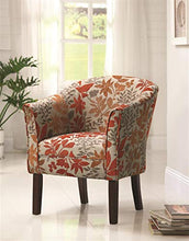 Load image into Gallery viewer, Upholstered Accent Chair Multi-color and Cappuccino
