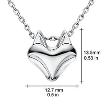 Load image into Gallery viewer, Jewever 925 Sterling Silver Fox Pendant Necklace Women Fine Jewelry