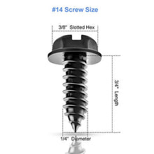 Load image into Gallery viewer, 8 Sets Premium Stainless Steel License Plate Screws Kit, Rust-Proof & Anti-Rattle License Plate Bolts(Black)