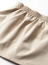 Load image into Gallery viewer, Nautica girls School Uniform Stretch Poplin Scooter Skirt, Khaki, 5 US
