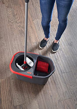 Load image into Gallery viewer, Rubbermaid Microfiber Flat Spin Mopping Floor Care System with Wringer Bucket (2104526), Red