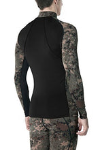 Load image into Gallery viewer, TSLA Men's UPF 50+ Mock Long Sleeve Compression Shirts, Athletic Workout Shirt, Water Sports Rash Guard, Zero Block Top Pixel Camo, X-Small