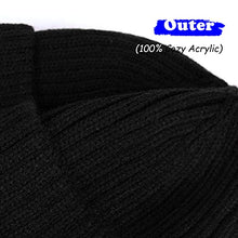 Load image into Gallery viewer, Baby Beanie Fleece Lined Toddler Winter Hat with Ear Flaps Little Girls Boys Warm Hats Cute Beanies for Kids Black