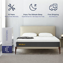 Load image into Gallery viewer, Molblly 12 Inches Queen Size Mattress, Gel Memory Foam Mattress in a Box, Back Pain Relief & Cool Bed,10-Year Support Mattress, Ultimate Motion Isolation, Fiberglass Free, Premium Queen Bed