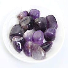 Load image into Gallery viewer, Bingcute Brazilian Tumbled Polished Natural Amethyst Stones 1/2 Ib for Wicca, Reiki, and Energy Crystal Healing (Amethyst)