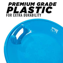 Load image into Gallery viewer, Franklin Sports Kids Saucer Sled - Arctic Trails Round Plastic Snow Sled for Children - Heavy Duty Sledding Saucer with Handles - 25"