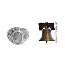 Load image into Gallery viewer, NOVICA Rainbow Moonstone .925 Sterling Silver Men's Ring 'Lion Charisma'