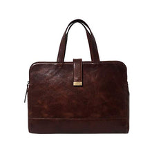 Load image into Gallery viewer, Genuine Leather Laptop Messenger Bag For Men holds upto 16 Inch laptop Leather Briefcase with adjustable strap laptop Shoulder Bag Smooth finish Leather Laptop Bag (Brown)