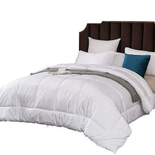 Load image into Gallery viewer, HODOMG Goose Down Alternative Comforter - All Season Full Comforter Duvet Insert with Corner Tabs - Hypoallergenic - Ultra - Breathable - Soft Plush Fabric, Quilted White Comforter