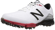Load image into Gallery viewer, New Balance Men's NBG2004 Waterproof Spiked Comfort Golf Shoe, White/Red, 16 M US