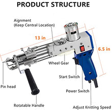 Load image into Gallery viewer, Tufting Gun Rug Tufting Gun Kit Carpet Weaving Machine Cut Pile Electric Tufting Gun Carpet Tufting Gun DIY Efficient Hand-Held Knitting Machine Industrial Embroidery Machine