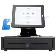 Load image into Gallery viewer, CarrieCathy Desktop Anti-Theft Security Kiosk POS Stand Holder Enclosure for 10.2" 2021 iPad 9th Gen 2020 iPad 8th Gen 2019 iPad 7th Gen, Flip & 360° Swivel Design