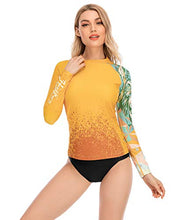 Load image into Gallery viewer, ADOREISM Womens Long Sleeve Rash Guard Compression UPF 50+ Swim Shirts Surf Swimsuit Top(King Kong,S)