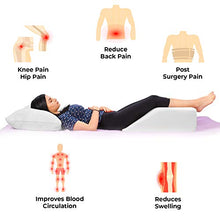 Load image into Gallery viewer, Leg Elevation Memory Foam Pillow with Removeable, Washable Cover - Elevated Pillows for Sleeping, Blood Circulation, Leg Swelling Relief and Sciatica Pain Relief - Pillow for Back Pain and Pregnancy