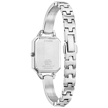 Load image into Gallery viewer, Citizen Women's Eco-Drive Dress Classic Crystal Watch in Stainless Steel, Silver Dial (Model: EM0980-50A)