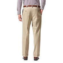 Load image into Gallery viewer, Dockers Men's Relaxed Fit Comfort Khaki Pants - Pleated, British Khaki (Stretch), 44W x 30L