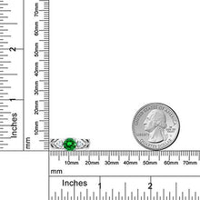 Load image into Gallery viewer, Gem Stone King 925 Sterling Silver Green Simulated Emerald Women Engagement Ring (2.76 Ct Round) (Size 7)