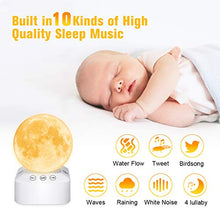 Load image into Gallery viewer, Moon Lamp, HOKEKI 7 Colors LED 3D Moon Light with Stand & Remote&Touch Control&White Noise Machine and USB Rechargeable, Moon Light Lamps for Kids Lover Birthday Gifts.