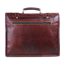 Load image into Gallery viewer, Vintage Leather Laptop Bags for Men Full Grain Large Leather Messenger Bag for Men 18 inches Rustic Look Best Leather Briefcase