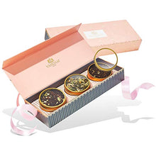 Load image into Gallery viewer, VAHDAM, Assorted Tea Gift Sets - Blush (90g, 3.17oz) Thanksgiving Gifts - 3 Organic Teas in a Luxury Tea Gift Box | Thank you Gifts for Women | Gifts for Her