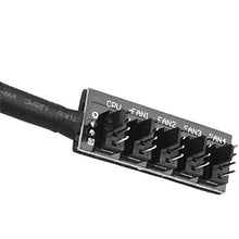 Load image into Gallery viewer, PWM Fan Hub PC 5 Way Splitter Sleeved PWM Fan Splitter Hub Adapter Cable for 12V Desktop Computer Cooler Case Fans 4-Pin & 3-Pin 14 inches (2 Pack) TeamProfitcom