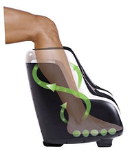 Load image into Gallery viewer, Human Touch Reflex SOL Foot and Calf Relaxation Shiatsu Massager with Heat and Vibration- Patented Technology - Extended Height, Adjustable Tilt Base with Under Foot Massage Rollers, Black and White