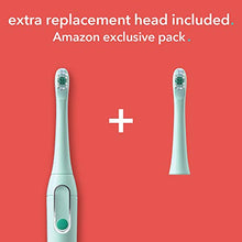 Load image into Gallery viewer, hum by Colgate Smart Battery Toothbrush Kit, Sonic Toothbrush Handle with 2 Refill Heads and Travel Case, Teal, Amazon exclusive