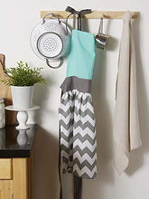 Load image into Gallery viewer, DII Skirted Apron 100% Cotton Protect Your Clothing While Entertaining, Cooking or Cleaning with This Trendy, Fashionable Kitchen Staple, One Size Fits Most, Chevron