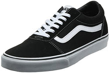 Load image into Gallery viewer, Vans Women's WM Ward Sneaker, Black ((Suede/Canvas) Black/White Iju), 7