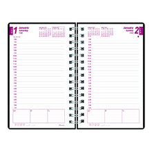 Load image into Gallery viewer, Brownline 2022 DuraFlex Daily/Monthly Planner, Appointment Book, 12 Months, January to December, Twin-Wire Binding, 8" x 5", Black (CB634V.BLK-22)
