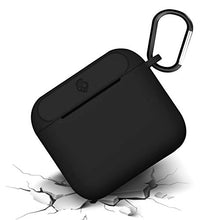 Load image into Gallery viewer, Geekria Portable Silicone Case for Indy True Wireless in-Ear Earbud, Charging Case, Protective Carrying Case Travel Bag, Anti-Lost & Shockproof Easy Carrying Protective Case with Keychain (Black)