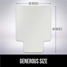 Load image into Gallery viewer, Gorilla Grip Premium Polycarbonate Studded Chair Mat for Carpeted Floor, 48x36, Heavy Duty, Easy Glide Transparent Mats for Chairs, Good for Desks, Office and Home, Protects Floors, with Lip, Clear