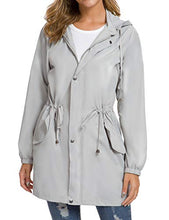 Load image into Gallery viewer, Besshopie Women's Lightweight Water-Resistant Raincoat Windbreaker Jacket with Hood