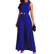 Load image into Gallery viewer, VERWIN Patchwork Overlay Embellished Plain Women's Jumpsuit High-Waist Woman Romper (Medium, Red with Long Sleeve)