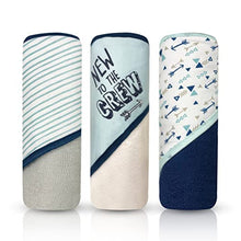 Load image into Gallery viewer, MODERN BABY 3 Pack Hooded Baby Bath Towel Set for Newborns Infants & Toddlers, Boys & Girls Baby Hooded Towels