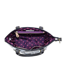 Load image into Gallery viewer, Anuschka Hand-Painted Leather Medium Convertible Satchel - Top Handle Shoulder Bag/Purse - Cleopatra's Leopard