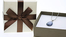 Load image into Gallery viewer, AMORWING Water Drop Shaped Kyanite Chakra Stones Pendant Necklace