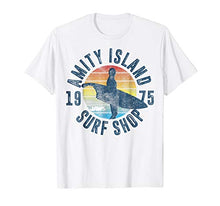 Load image into Gallery viewer, Jaws Amity Island Surf Board T-Shirt