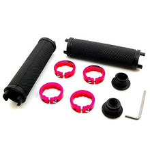 Load image into Gallery viewer, LYCAON Bike Handlebar Grips, Non-Slip-Rubber Adjustable Bicycle Handle Grip with Aluminum Lock, Bike Grips for Mountain Road Foldable Bike MTB BMX with End Caps (Red, General End Caps)