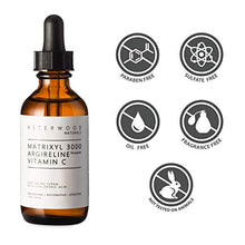 Load image into Gallery viewer, MATRIXYL 3000 + ARGIRELINE Peptide + Vitamin C 2 oz Serum with Organic Hyaluronic Acid, Reduce Sun Spots, Wrinkles, Our Most Powerful Triple Combination ASTERWOOD NATURALS Bottle