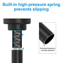 Load image into Gallery viewer, TEECK Shower Curtain Rod, 26-39 Inch Adjustable Tension Spring, Shower Rod, Premium 304 Stainless Steel, Anti-Slip, No Drilling, No Rust, Never Collapse, for Bathroom, Black, Easy to use