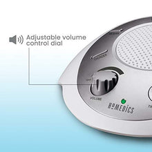 Load image into Gallery viewer, White Noise Sound Machine | Portable Sleep Therapy for Home , Office , Baby & Travel | 6 Relaxing & Soothing Nature Sounds , Battery or Adapter Charging Options , Auto-Off Timer | HoMedics Sound Spa