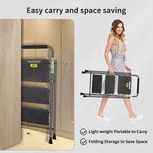 Load image into Gallery viewer, 3 Step Ladder Folding Step Stool with Wide Anti-Slip Pedals and Comfort Handgrip for Kitchen Household and Office, Lightweight Capacity 500lbs Sturdy Step Ladder (Dark Grey)